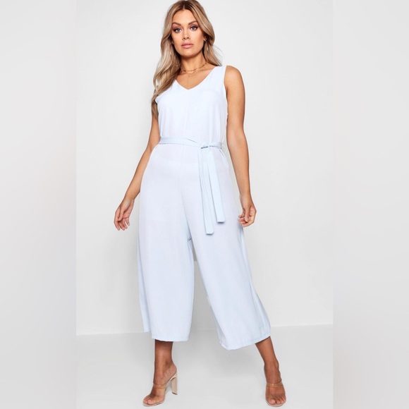 Plus Kate Plunge Culotte Jumpsuit - Picture 1 of 4